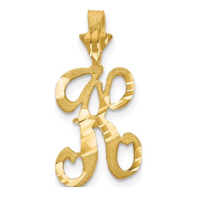10K Yellow Gold Initial K Pendant