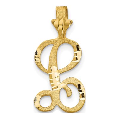 10K Yellow Gold Initial L Pendant