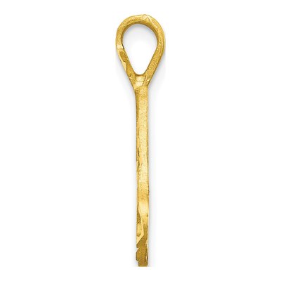 10K Yellow Gold Diamond-Cut Initial M Pendant – view 3