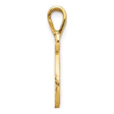 10K Yellow Gold Initial N Pendant – view 3