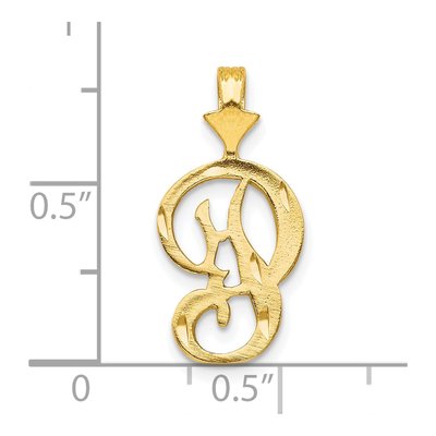 10K Yellow Gold Initial P Pendant – view 4