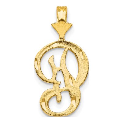 10K Yellow Gold Initial P Pendant