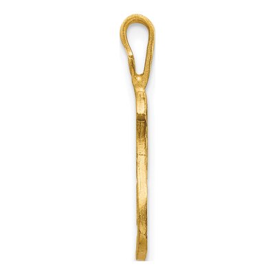 10K Yellow Gold Initial T Pendant – view 3
