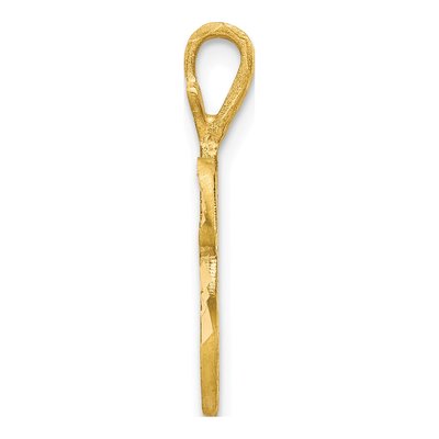 10K Yellow Gold Initial W Pendant – view 3