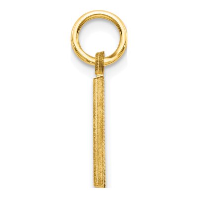 10K Yellow Gold Block Initial A Pendant – view 3