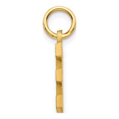 10K Yellow Gold Initial E Pendant – view 3