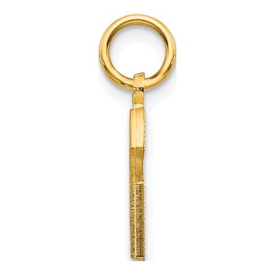 10K Yellow Gold Block Initial G Charm – view 3