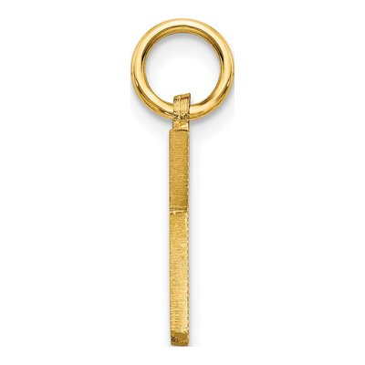 10K Yellow Gold Block Initial K Charm – view 3