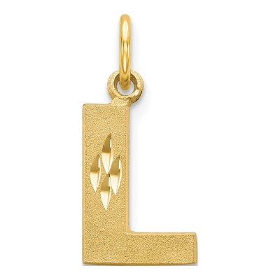 10K Yellow Gold Initial L Pendant