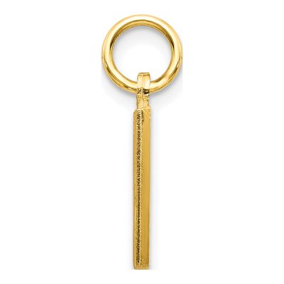 10K Yellow Gold Diamond-Cut Initial M Charm – view 3