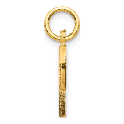 10K Yellow Gold Block Initial P Charm – view 3