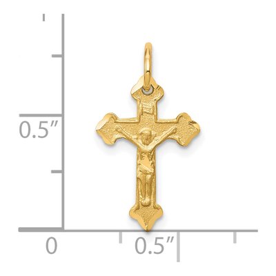 10K Yellow Gold Crucifix Pendant – view 4