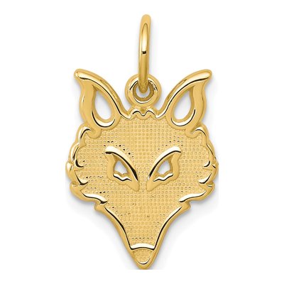 10K Yellow Gold Small Fox Head Charm