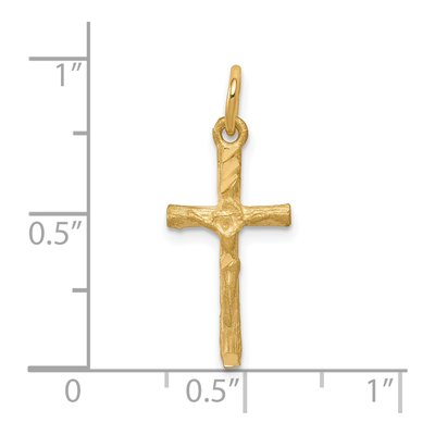10K Yellow Gold Crucifix Pendant – view 4