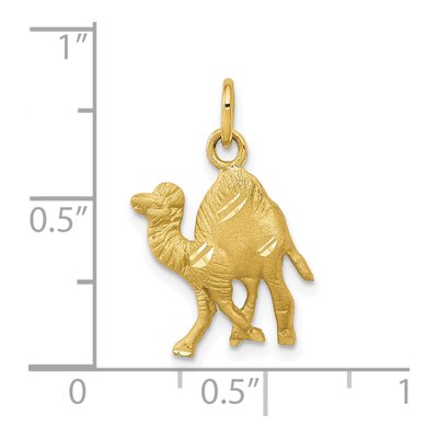 10K Yellow Gold Diamond-Cut Camel Pendant – view 4