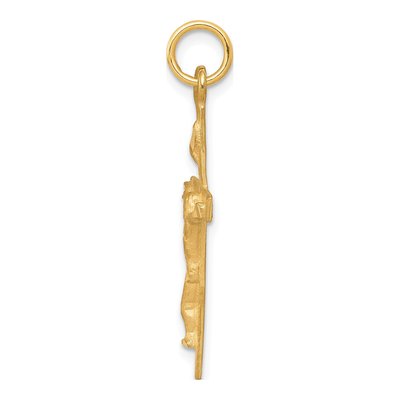 10K Yellow Gold Crucifix Pendant – view 3