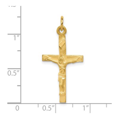 10K Yellow Gold Crucifix Pendant – view 4