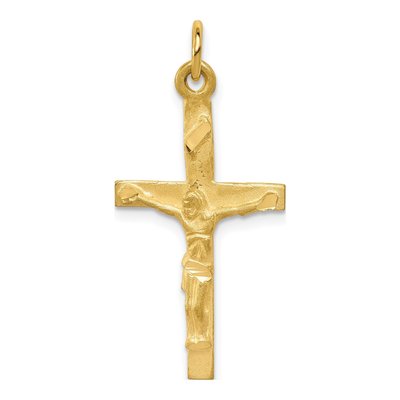 10K Yellow Gold Crucifix Pendant