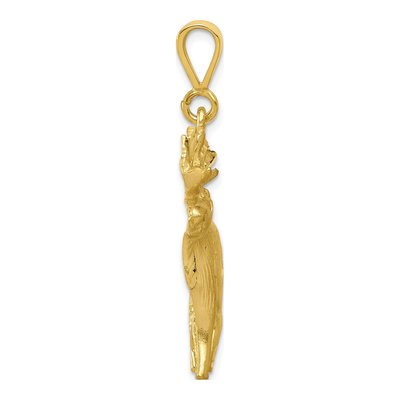 10K Yellow Gold Diamond-Cut Moose Pendant – view 3