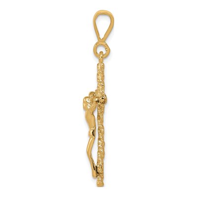 10K Yellow Gold Crucifix Pendant – view 3