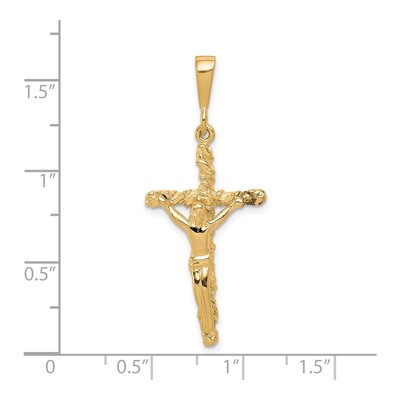 10K Yellow Gold Crucifix Pendant – view 4