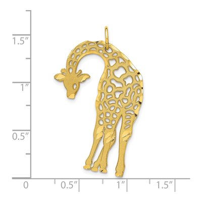 10K Yellow Gold Cut-Out Giraffe Charm – view 4