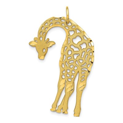 10K Yellow Gold Cut-Out Giraffe Charm