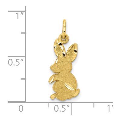10K Yellow Gold Baby Bunny Pendant – view 4
