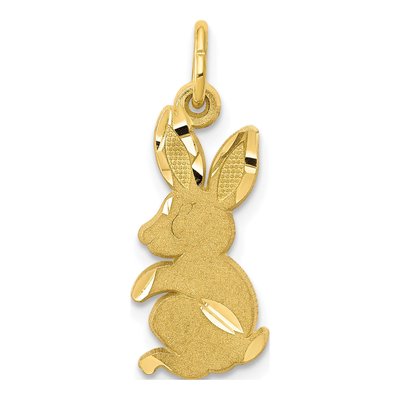 10K Yellow Gold Baby Bunny Pendant