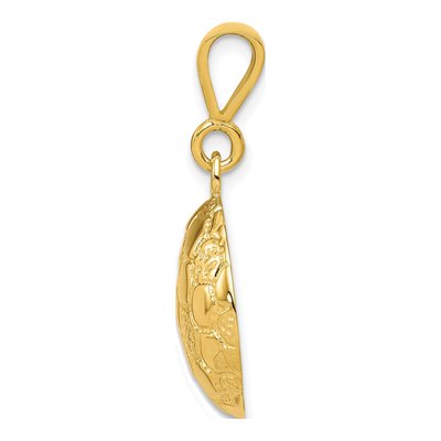 10K Yellow Gold Soccer Ball Pendant – view 2