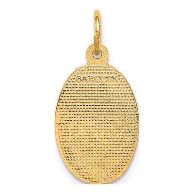 10K Yellow Gold St Christopher Oval Pendant – view 5