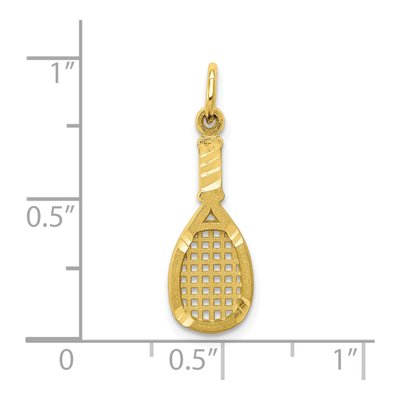 10K Yellow Gold Racquetball Racquet Charm – view 4
