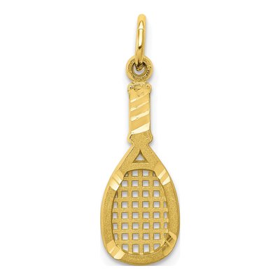 10K Yellow Gold Racquetball Racquet Charm