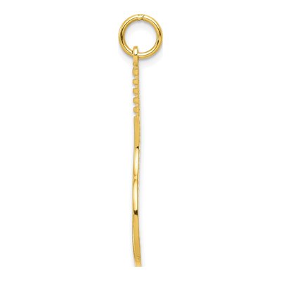 10K Yellow Gold Tennis Racquet Charm – view 3
