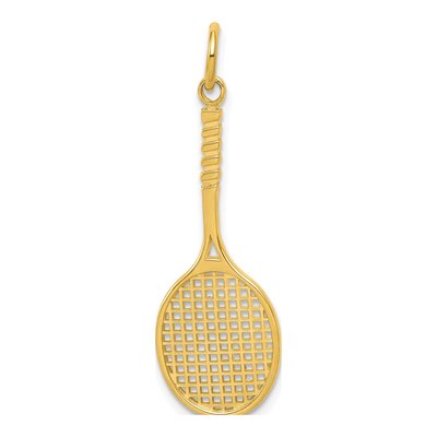 10K Yellow Gold Tennis Racquet Charm