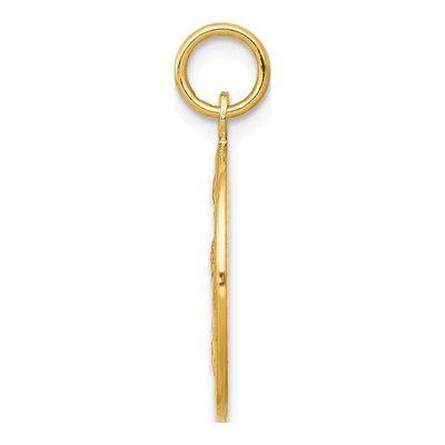 10K Yellow Gold Baptism Disc Pendant – view 3