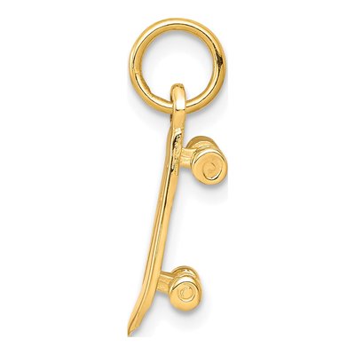 10K Yellow Gold 3-D Skateboard Charm – view 3