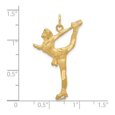 10K Yellow Gold Figure Skater Pendant – view 5