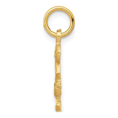 10K Yellow Gold Diamond-Cut Skier Pendant – view 3