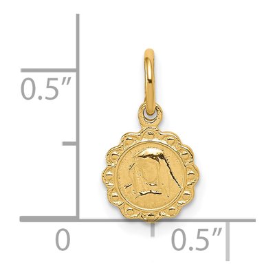 10K Yellow Gold Our of Sorrows Disc Pendant – view 4