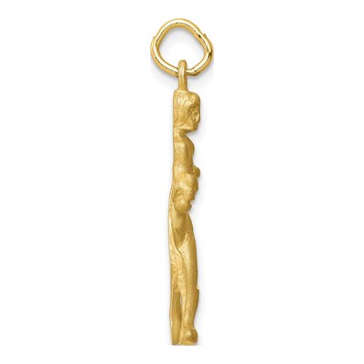 10K Yellow Gold Diamond-Cut Runner Charm – view 3