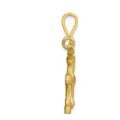 10K Yellow Gold Gymnast Pendant – view 2
