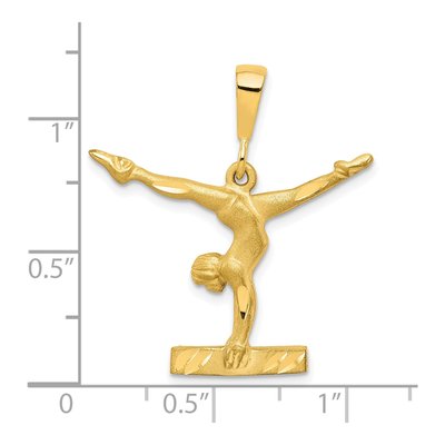 10K Yellow Gold Gymnast Pendant – view 3