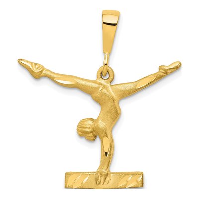 10K Yellow Gold Gymnast Pendant