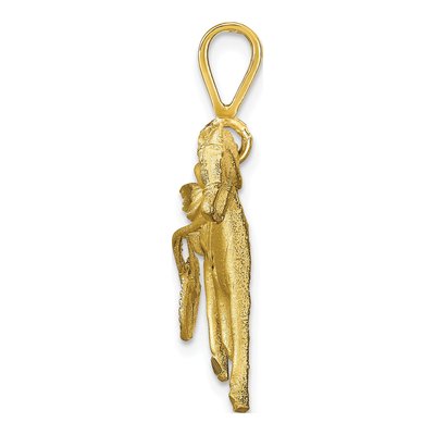10K Yellow Gold Horse Racer Pendant – view 3
