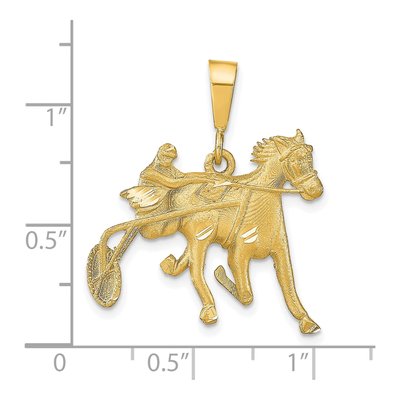 10K Yellow Gold Horse Racer Pendant – view 4