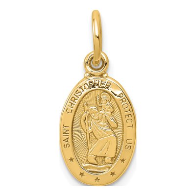 10K Yellow Gold St Christopher Pendant