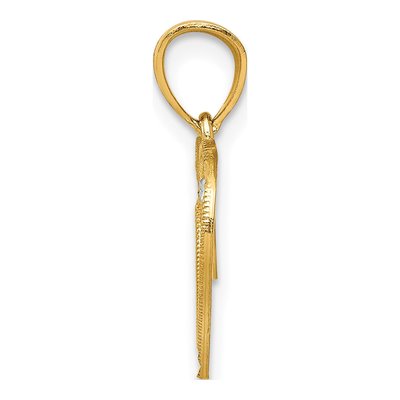 10K Yellow Gold Heart Pendant – view 3