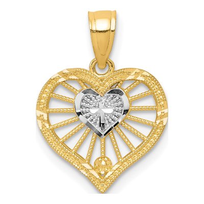 10K Yellow Gold Heart Pendant