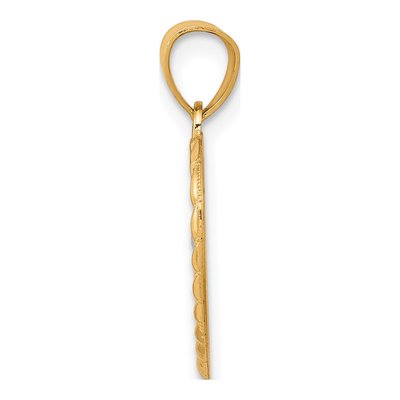 10K Yellow Gold Teddy Bear Heart Charm – view 3